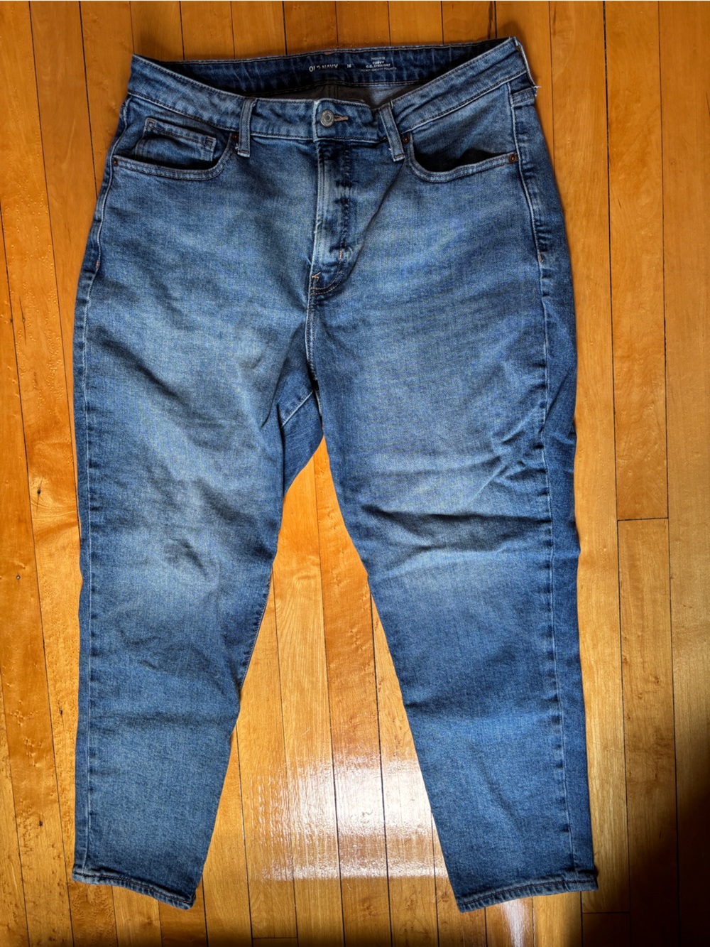 EUC High-Rise Curvy O.G. Straight Blue Jeans from Old Navy | Women’s Plus 16
